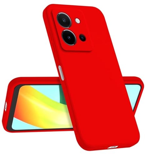 Longstong Handyhülle Kompatibel mit vivo Y36 (6.64), Stoßfest Personalisiert Schlank Minimalistisches Design - Chinarot