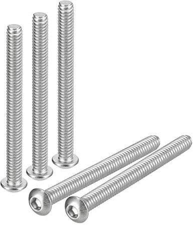 QUARKZMAN 1/4-20x4 Bottone Testa Viti Presa Cappuccio, 10pz 304 Acciaio Inox Fissaggio Bullone Esagonale Viti, Completo Filetto Viti Guida Esagonale