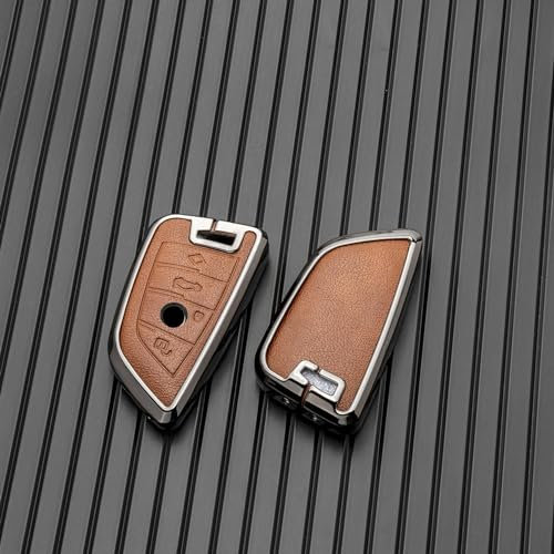 LAVIYE Leder Auto Schlüsselanhänger Abdeckung Case Holder Protector, für BMW F20 G20 G30 X1 X3 X4 X5 G05 X6 X7 G11 F15 F16 G01 G02 F48 Zubehör