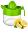 Exprimidor de limón de vidrio, naranja, exprimidor manual Grapefuit, exprimidor de cítricos pequeño, extractor manual con mango y boquilla de vertido, sin BPA y sin plomo, vidrio transparente pesado