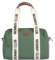CHILDHOME, Baby Wickeltasche, Mommy Bag, Inklusive Wickelunterlage, Viele Fächer, Kinderwagenbefestigung, Schultergurt, Baumwolle, 22L, Mommy Club Signature, Grün