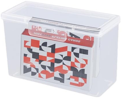 Raxove Boîte Transparente pour Cartes de Visite, étui de Rangement pour Cartes de Visite - Porte-Cartes de Visite rectangulaire de Bureau | Organisateur de Rangement soigneusement Poli pour Cartes à