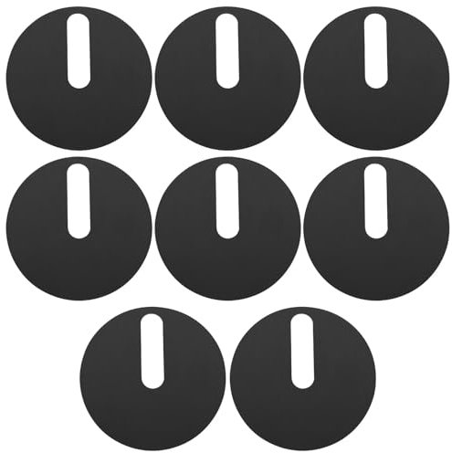 VGOL 8pcs Toilet Hinge Base Plate Washer 40mm Diameter Non-Slip Toilet Hinge Fixings Round Toilet Hinge Rubber Pad Replacement Black