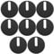 VGOL 8pcs Toilet Hinge Base Plate Washer 40mm Diameter Non-Slip Toilet Hinge Fixings Round Toilet Hinge Rubber Pad Replacement Black
