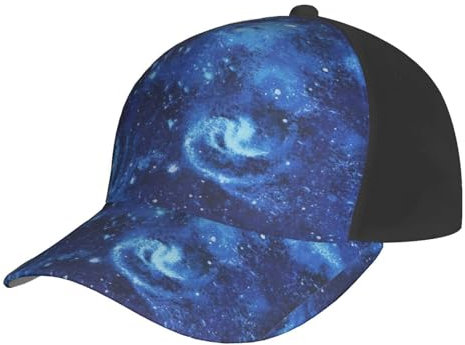 Blue Universe Space Galaxy Print Fashion Baseball Cap Verstellbare Sportmodelle Klassische Freizeitmodelle, Blue Universe Space Galaxy, One size