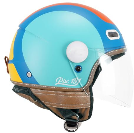 CGM Jethelm 191G PIX Sprint hellblau orange matt lang XXL (59cm)