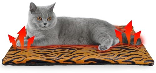 AUPETEK Selbstwärmendes Katzenbett, für drinnen und draußen, superweich, selbstheizend, waschbar, Thermokissen für Katze und Hund, 53,3 x 49,9 cm