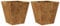 vidaXL Fioriere da Giardino 2 pz 30x30x30 in Acciaio Corten, fioriera, fioriera da Patio, Vaso Fiori da Esterni, fioriera da Esterno