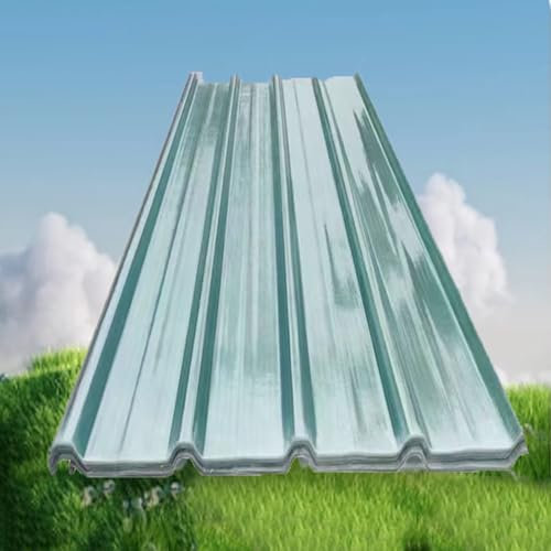 99% Uv Protection Corrugated Roofing Sheets,Strong 1mm Fiberglass Daylighting Panels,Flame Retardant Roofing Sheets Rainproof Roof Panel,Length 0.5m-2.3m Optional,Easy to Cut (0.9x1m/35x39in)