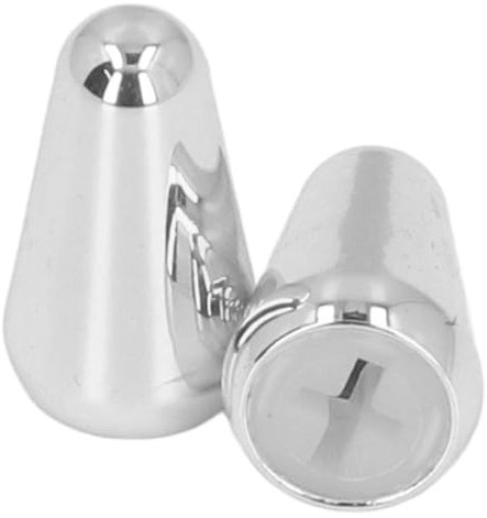 2PCS Gitarre Pickup Schalter Kappen 3 Weg 5 Weg Kippschalter Spitze Ersatz für ST TL Stil Elektrische Gitarren (SILVER)