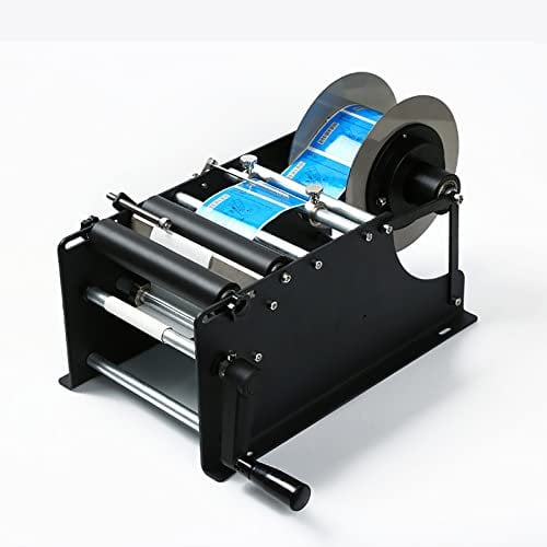 STMKB Manuelle Etikettiermaschine, Einstellbare Halbautomatische Etikettiermaschine, Verbesserung Der Produktionseffizienz Und Etikettenqualität Für Handelsübliche Glas-Metall-Kunststoffflaschen