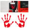 CGEAMDY Halloween Deko Autoaufkleber, Auto Blutiger Handabdruck Aufkleber, Autoaufkleber Handdruck, Handabdruck Auto Aufkleber, Handy Sticker Aufkleber Auto Handabdruck(Reflektierend Rot)
