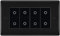 BG NFBTDM4B Matt Black 4 Gang Quad Master Touch Dimmer Switch Black Inserts
