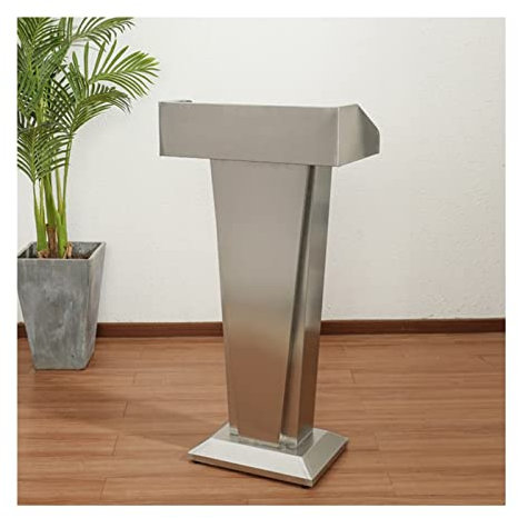 Rednerpult, Rednerpulte und Podien, Willkommens-Podium, Kirchen-, Konferenz-, Büro-, Hochzeits-, Kanzel-, Edelstahl-Rednerpult, Tisch, professionelles Rednerpult (Edelstahl 60 x 36 x 118 cm) (Edelsta