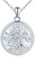 Yumilok collier femme arbre de vie ouvert photo collier bleu zircone 925 argent sterling