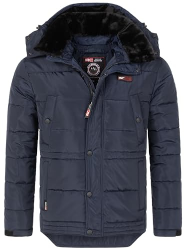 Rock Creek Winterjacke Herren mit Kapuze H-393 | Warm gefütterter Kurzmantel, robuste Outdoor-Bekleidung für Männer, kalte Tage, Alltag und Freizeit
