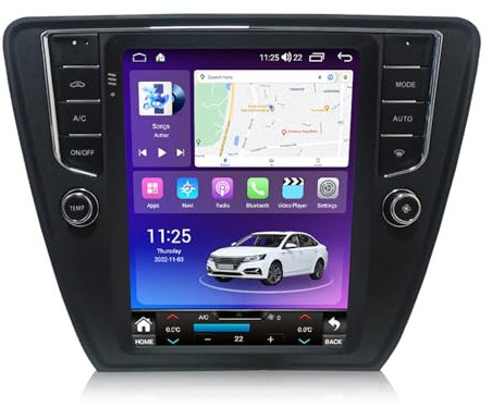 MIVPD Autoradio für S-Koda Octavia 2013-2015 Android 15 Stereo mit 9,7 Touchscreen Unterstützung 5G WiFi Wireless CarPlay Android Auto GPS Navigation BT USB DSP SWC Rückfahrkamera FM Radio,TS5