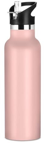 Botella de agua aislada ligera con asa que mantiene el calor y el frío para la escuela y deportes al aire libre