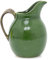 Carousel Home Reactive Glaze Olive Jug | Olive Green Ceramic Jug Large Serving Pitcher for Milk Water | Decorative Ceramic Vase - 20cm