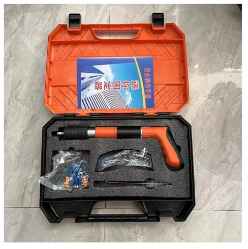 TIEOAXFT Handheld Powerful Concrete Nail Gun，Dedicated Mini Nailer Wall Concrete Nail Gun，Flooring Roofing Framing Palm Gun(6)