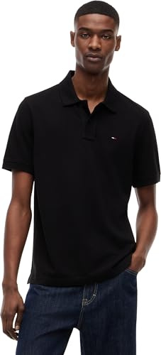Tommy Jeans Herren Poloshirt Essential Regular Fit, Schwarz (Black), 4XL