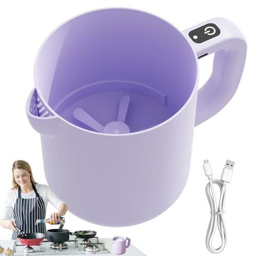 Fouet Électrique - Mélangeur Alimentaire Électrique avec Nettoyeur de Riz,Bol de Mélange 1 L Portable Machine à Filtrer, Accessoires de Cuisine pour Pâtisserie Cuisson Mélange Nettoyage