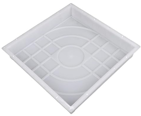 SkyjOy Beton Schablonen DIY-Pfadmacher Kunststoff-Ziegelform Pflasterstein Gehwegformen Pfadmacher Mitte der Lochform Gartenweg Beton Betonformen(D 30x30cm)