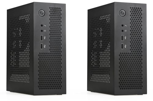 Glayent 2X A09 HTPC Computer Case Mini ITX Gaming PC Chassis Desktop Chassis USB 2.0 Computer Case Home Computer Case Nero