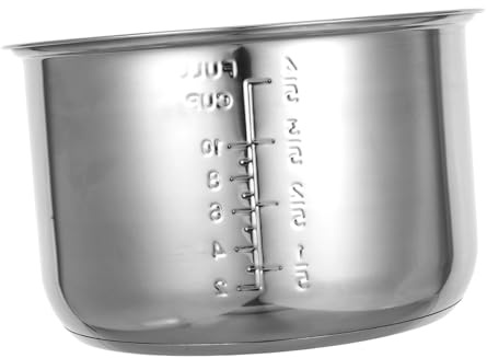 CONGARTENO Cuve Argenté Riz Inoxydable Cuiseur en 5l à Intérieure Acier | Remplacement, Surface Antiadhésive, Nettoyage Facile, Usage Polyvalent Cuisine