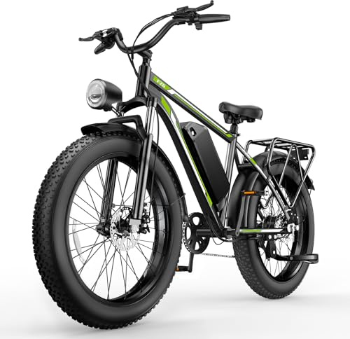 Aimittie Vélo électrique pour Adultes 26, 7 Vitesses avec Batterie 48V 18Ah, 25 km/h et Autonomie de 80 km, Idéal pour Les Trajets Urbains, Batterie Amovible, étanche IP65