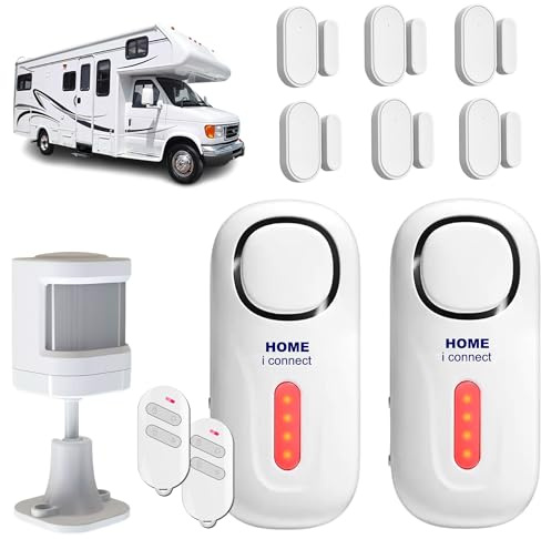 Alarme de Camping Car - 100% Autonome - 2 Sirènes : 1 pour Le Compartiment Moteur + 1 pour la Cellule - Alimentation par Piles - Pose Rapide - Entierement Programmée - Facile à Installer -