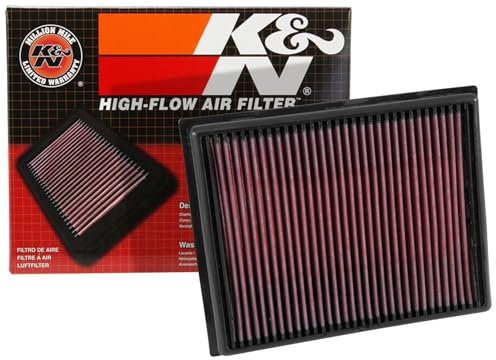 K&N Filtre à air de remplacement compatible avec Fiat Albea, Palio, Siena, Strada / Renault Laguna, Latitude (33-2793)