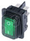Bartscher Interrupteur à bascule vert pour friteuse lumineux 30 x 22 mm 2 NO 2 broches 250 V