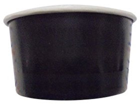 PZ 100 coupelles CC 120 noires Black pour glace en carton verres de papier pour glacés