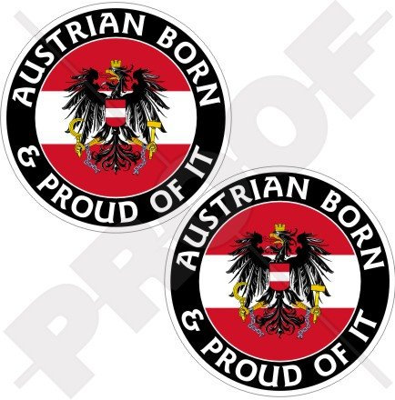 Vinyl-Aufkleber mit Aufschrift Born & Proud, 75 mm, 2 Stück
