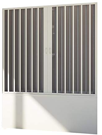 FORTE Pare Baignoire 150 CM H150 en Plastique PVC modèle Delfi avec l’Ouverture Centrale