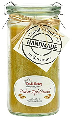 Candle Factory - Mini Jumbo Duftkerze im Weckglas Duft: Heißer Apfelstrudel