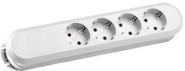 BACHMANN 381.223K Steckdosenleiste Smart 4X Schutzkontaktsteckdosen ohne Zuleitung, Weiß