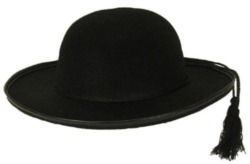 PARTY DISCOUNT ® Priesterhut, schwarz mit Quaste