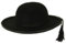PARTY DISCOUNT ® Priesterhut, schwarz mit Quaste
