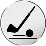 Pokal / Medaille Emblem, Motiv Golf, Durchmesser 50 mm, silber