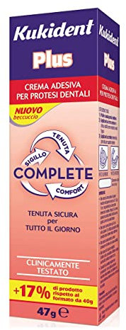 adhésif pour prothèses dentaires Per Protesi Dentali E Dentiere Plus Complete 47 G