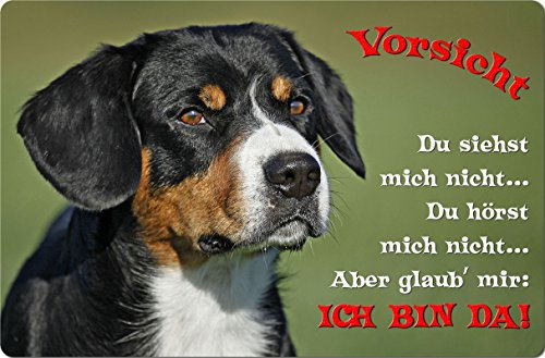Nanyuk +++ Appenzeller Sennenhund - Metall Warnschild Schild Hundeschild Sign - AZS 04 T2