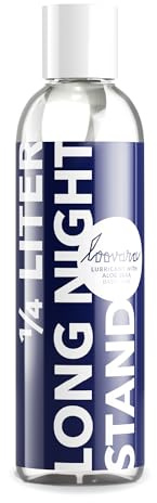 LOOVARA 1/4 Liter Long Night Stand Gleitgel Sensitiv 250 ml, Aloe Vera, kondomgeeignet, für sensible Haut, Ph-optimiert, Natürliche Inhaltsstoffe, Auf Wasserbasis