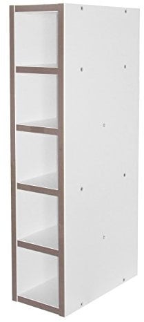 Berlioz Creations CB15BT Meuble de Cuisine Casier 5 Bouteilles Taupe Haute Brillance 15,2 x 34 x 70 cm, Fabrication 100% Française