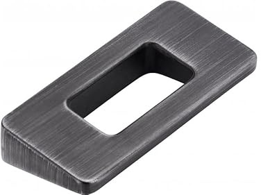SIRO Möbelgriff Burgkirchen, Modern, Design, Druckguss eisenfarbig gebürstet matt, 54 mm x 24 mm x 10 mm, LA 32 mm, 2394-54ZN75