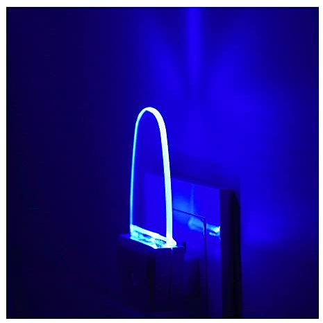 4 Pack Night Light Lamp with Dusk to Dawn Sensor, Plug in, Blue Led Night Light