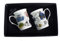 Knitting Mugs 2 x Bone China Mugs in a Black Gift Tray