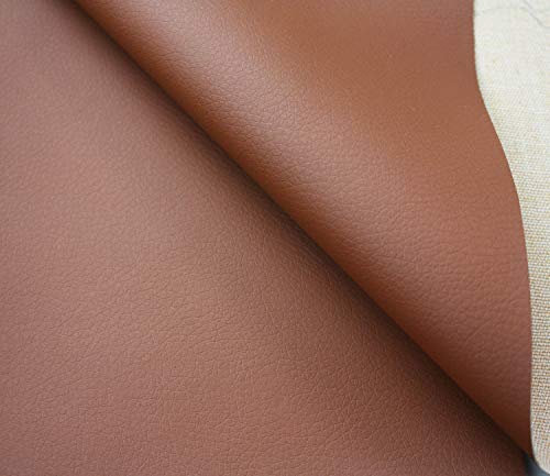 Kunstleder Möbel Textil Meterware Polster Stoff PU SOFT (Hellbraun)