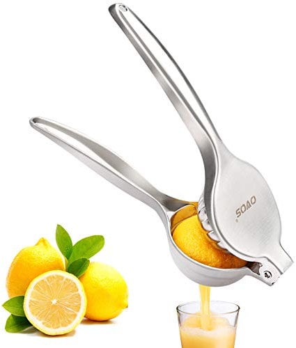 Presse agrumes OVOS Presse citron manuel incassable en acier inoxydable 18/8, pour un maximum de jus, passe au lave-vaiselle, Garantie à Vie (Version améliorée)